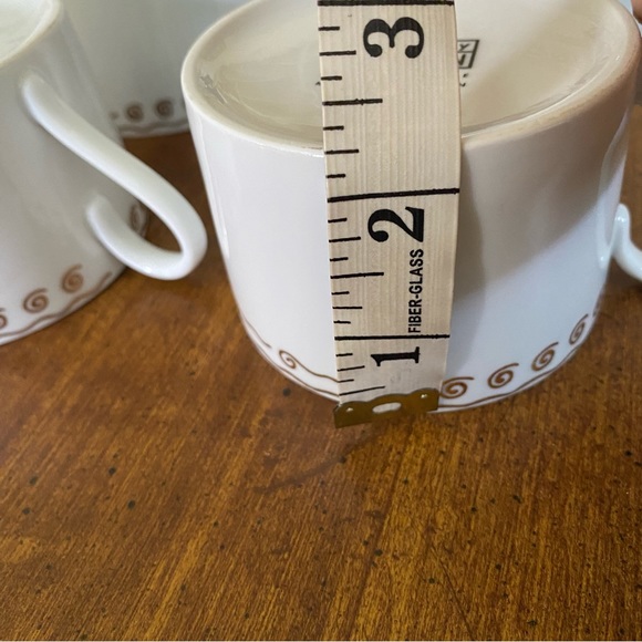 Pottery Barn Nile - Set of 2 Coffee Cups (White and Gold) - Picture 6 of 7